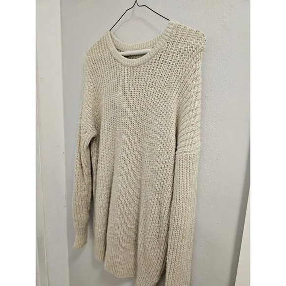 abercrombie & fitch ivory cream glitter shimmer sweater size xs/s - euc - Picture 11 of 12